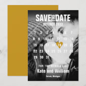 Foto kalender Elegante Gouden Hart Modern  Save The Date (Voorkant / Achterkant)