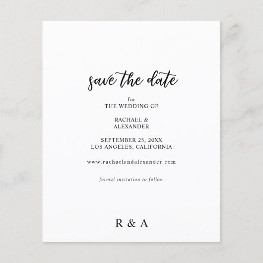 Foto & kalligrafie 2-A Lighter sparen de Datum Flyer (Achterkant)