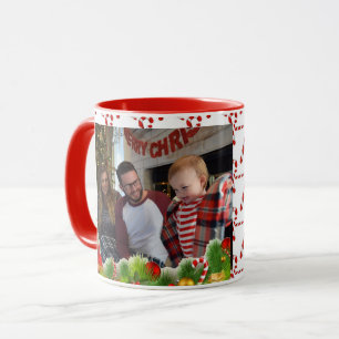 Foto Kerst Baby Familie cadeau voor oma Mok