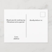 Foto Kerst Bedankt Post Kaart (Achterkant)