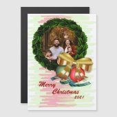 Foto Kerst Krans Magnetische Kaart (Voorkant / Achterkant)