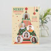 Foto Kerstboom Ornament Kaart (Staand voorkant)