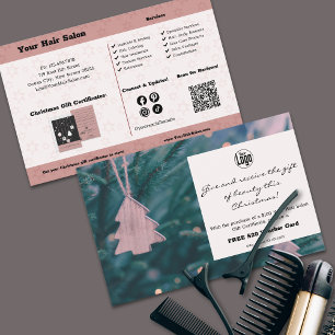 Foto Kerstcadeau Certificaat Promotionele Flyer