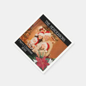 Foto Kerstfeest Poinsettia servetten (Hoek)