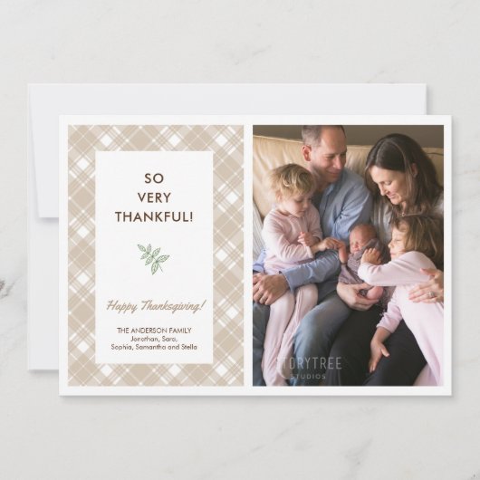 Foto Kerstgroet Zeer Dankbaar Feestdagenkaart (Voorkant)