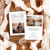 Foto Kerstkaart | Boho Moderne Kerstkaart Bedankkaart