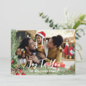 Foto Kerstkaart Dubbelzijdig Moderne Feestdagen Kaart (Staand voorkant)