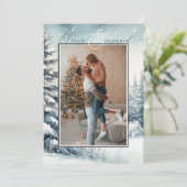 Foto Kerstmis Bewaar de datum Kaart (Staand voorkant)