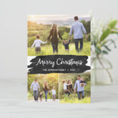 Foto Kerstmis Kaarten met Drie Afbeeldingen (Staand voorkant)