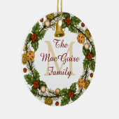 Foto kerstornament  Wreater Monogram Keramisch Ornament (Rechts)