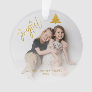 Foto Kerstvakantie script vrolijk Ornament