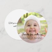 Foto Kids Verjaardagsfeestje Dank u Kaart (Voorkant / Achterkant)