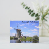 Foto Kinderdijk Holland Briefkaart (Staand voorkant)