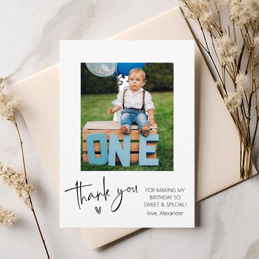 Foto Kinderverjaardag Bedankkaart