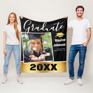 Foto 'Klas van 2026' Afstudeer Geschenk Dekbed Fleece Deken