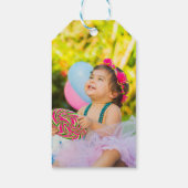 Foto klassiek bloemetjesfeest cadeaulabel (Achterkant)