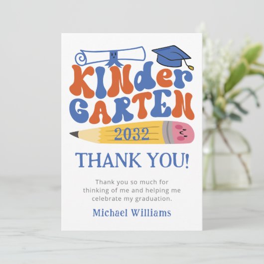 Foto Kleuterschool Afstuderen 2024 Dank u kaart (Staand voorkant)