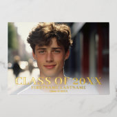 Foto kondiging en uitnodiging van de Graduation Pa (Voorkant)