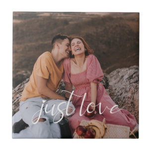 Foto Koppel Gewoon Liefde Schrift Tegeltje