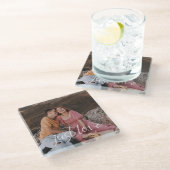 Foto Koppel Just Love Script Glazen Onderzetter (Schuin)