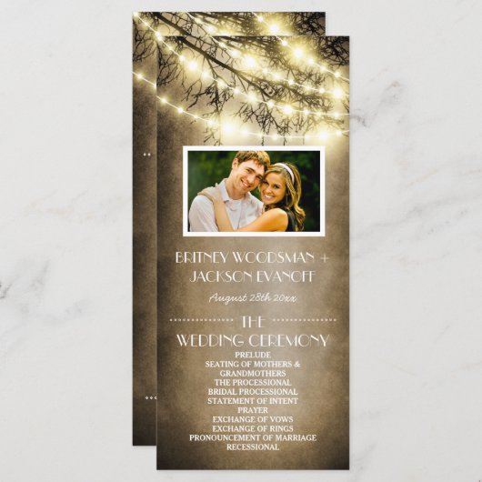 Foto Land Rustieke Boom Trouwprogramma's Programma (Voorkant / Achterkant)