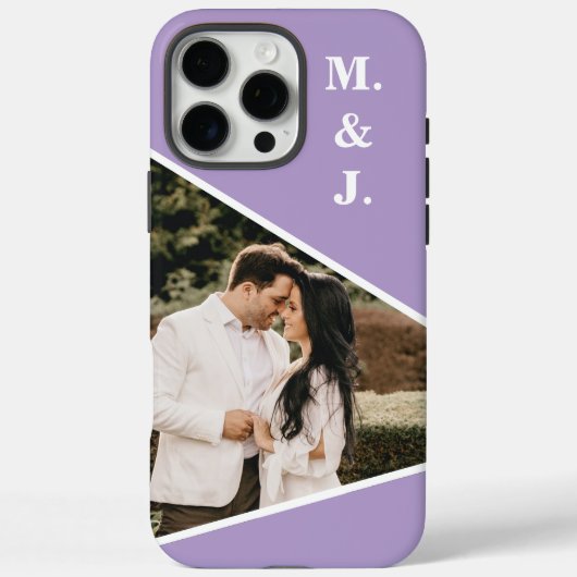 Foto Lavendel Monogram Case-Mate iPhone Case (Achterkant)