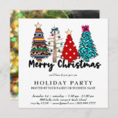 *~* FOTO Leopard Fun AP20 Kerstfeest Kaart (Voorkant / Achterkant)