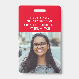 Foto leraar verpleegster rode naam badge