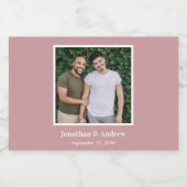 Foto LGBTQ Bruiloft Sparkling Wijnetiket (Enkel label)