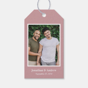 Foto LGBTQ Trouwcadeaubordje Cadeaulabel