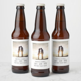 Foto Lijst | De datum opslaan | Bierlabel | Wit Bier Etiket