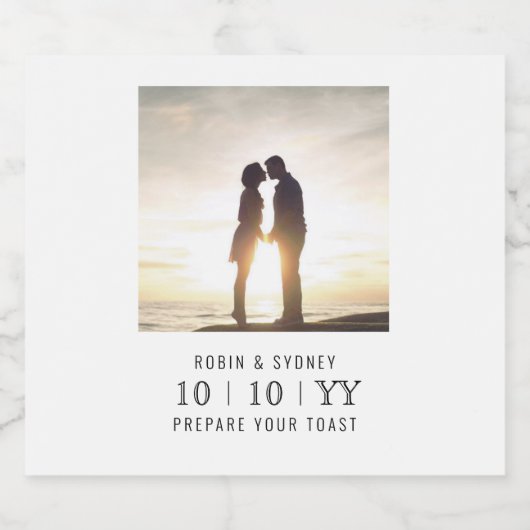 Foto Lijst | De datum opslaan | Bierlabel | Wit Bier Etiket (Enkel label)