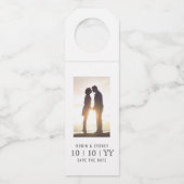 Foto Lijst | De datum opslaan | Flesje Label | Wit (Voorkant)