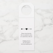 Foto Lijst | De datum opslaan | Flesje Label | Wit (Achterkant)