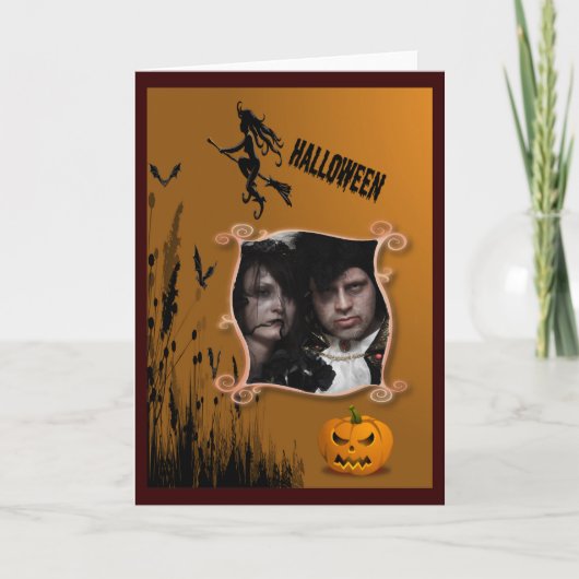 Foto Lijst, heks, Jack o' Lantern Kaarten (Voorkant)