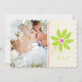 Foto Limoen Stillzed Daisy Wedding Invitations Kaart (Achterkant)