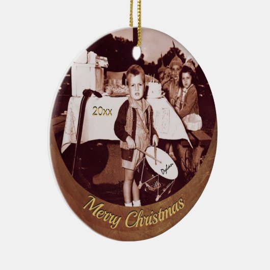 Foto Little Drummer Boy c 1930s Personal Keramisch Ornament (Rechts)