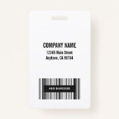 Foto Logo Barcode Silver Leopard Print Badge (Achterkant)
