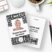 Foto Logo Barcode Silver Leopard Print Badge