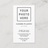 Foto Logo Plain Double-Sided Visitekaartje (Voorkant)