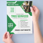 Foto Logo Professional Tree Services Flyer (Hand)