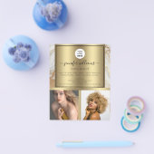 Foto Logo Promotion Gold White Marble Modern Flyer (Enkel)