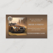 Foto Logo QR Code Steampunk Rij Instructeur Aanbevelingskaartje (Voorkant)