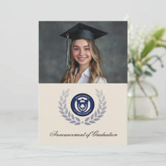 Foto Logo School College Afstudeeraankondigingen Kaart