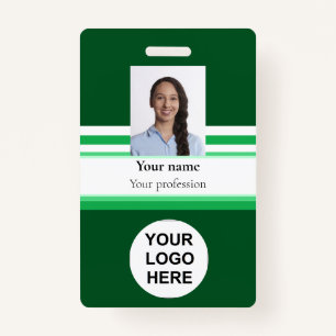 Foto logo-streepjescode bedrijf groen badge