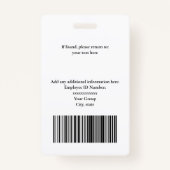 Foto logo-streepjescode bedrijf groen badge (Achterkant)