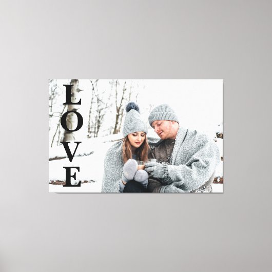 Foto LOVE Typography Keepomwille Home Decor Canvas (Voorkant)
