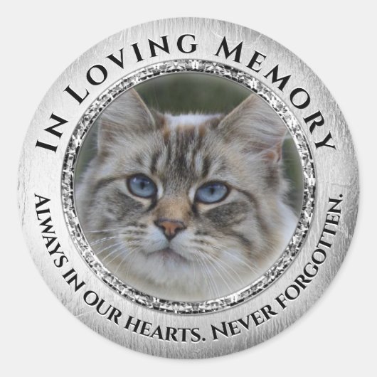 Foto Loving Memory Cat / Pet Sticker (Voorkant)