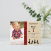 Foto: Lumberjack 1e verjaardag, uitnodiging (Staand voorkant)