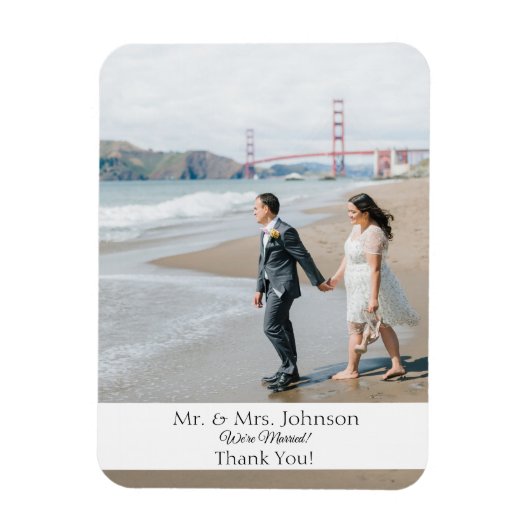 Foto Magnet Modern Dank u Magnet-Bottom Banner Magneet (Verticaal)